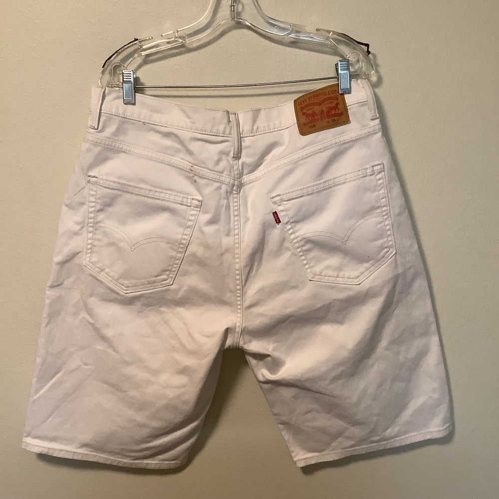 Levis 569 Loose Straight White‎ Denim Shorts Mens 36 35569-0211